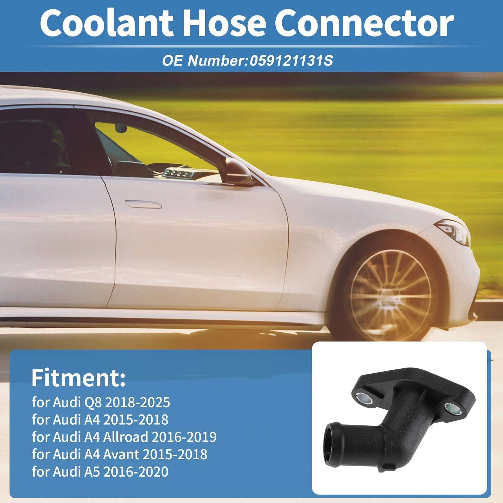 Engine Coolant Hose Connector for Audi Q8 (2018–2025) No. 059121131S