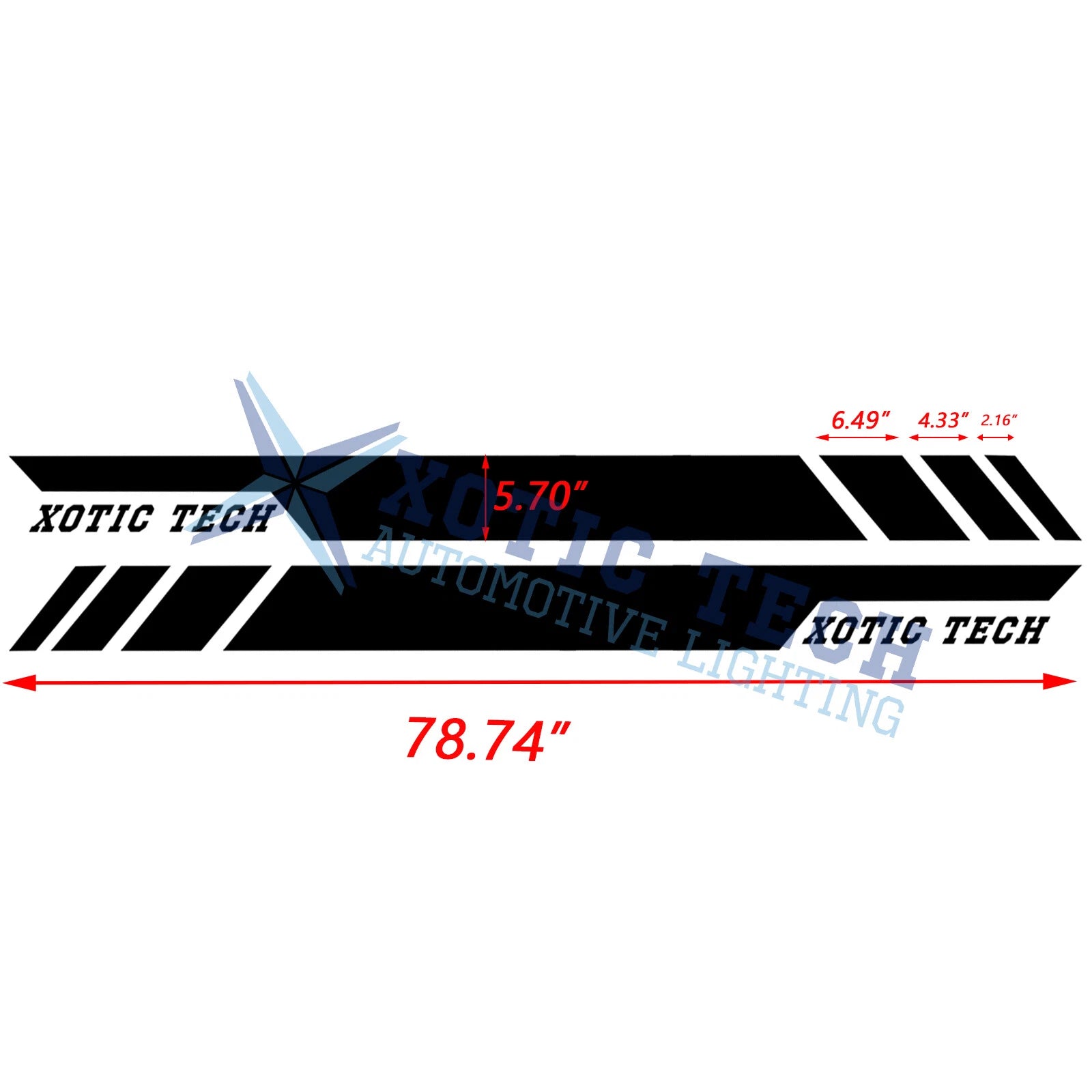 Body Side Door Stripe Decor Sticker for Dodge Ram 1500 (2009-2017)
