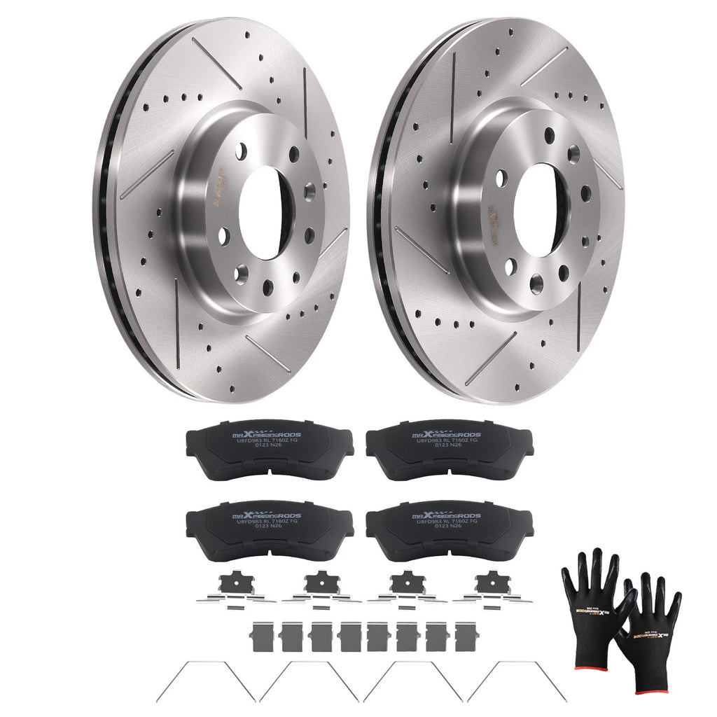 Front Brake Rotors & Ceramic Pads Set for Ford Fusion (2006–2012), Lincoln Zephyr (2006)