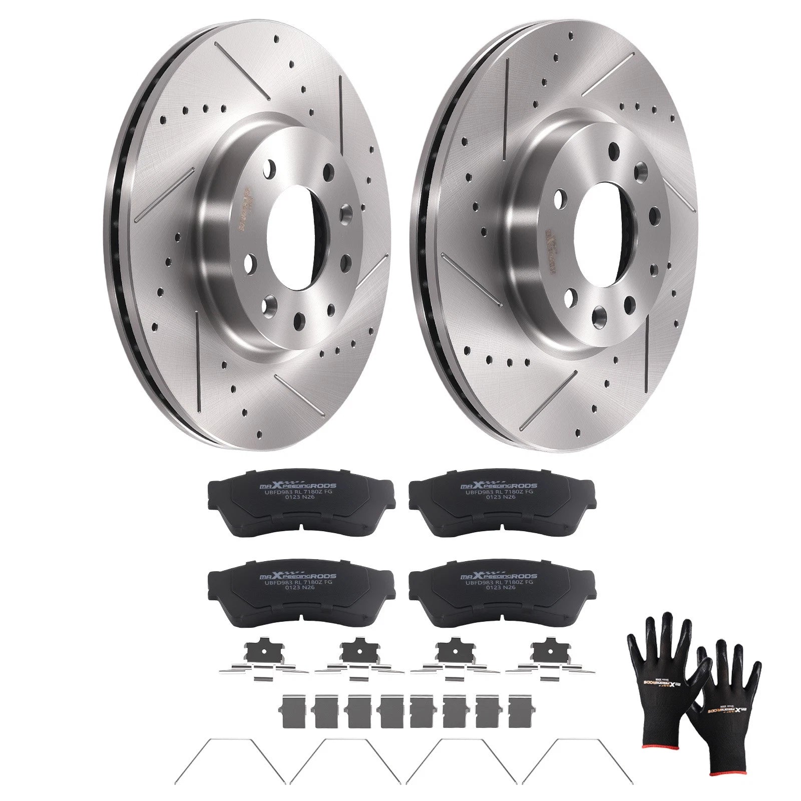 Front Brake Rotors & Ceramic Pads Set for Ford Fusion (2006–2012), Lincoln Zephyr (2006)