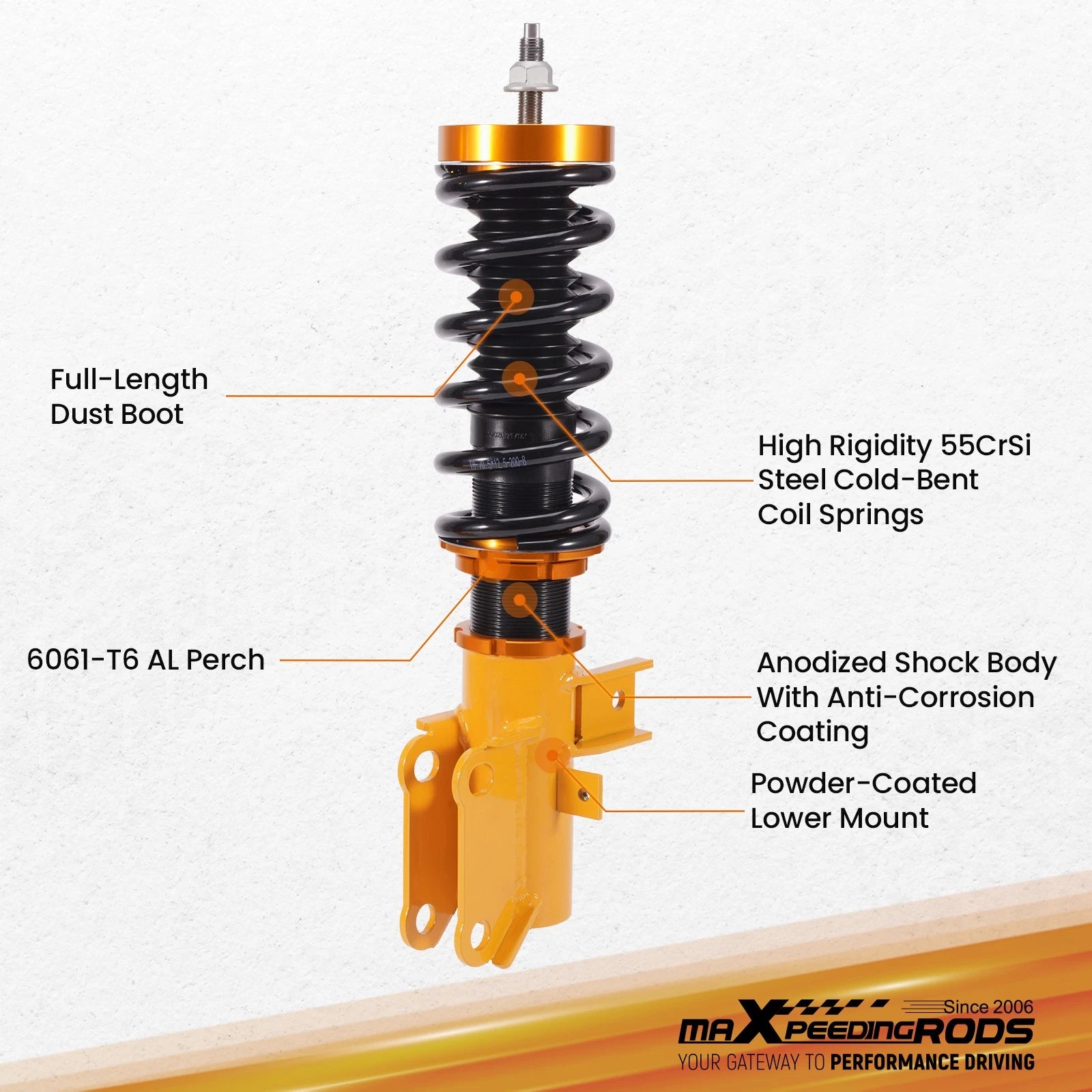 Coilover Shocks & Springs Kit for Chevrolet Camaro Coupe (2010-2015)