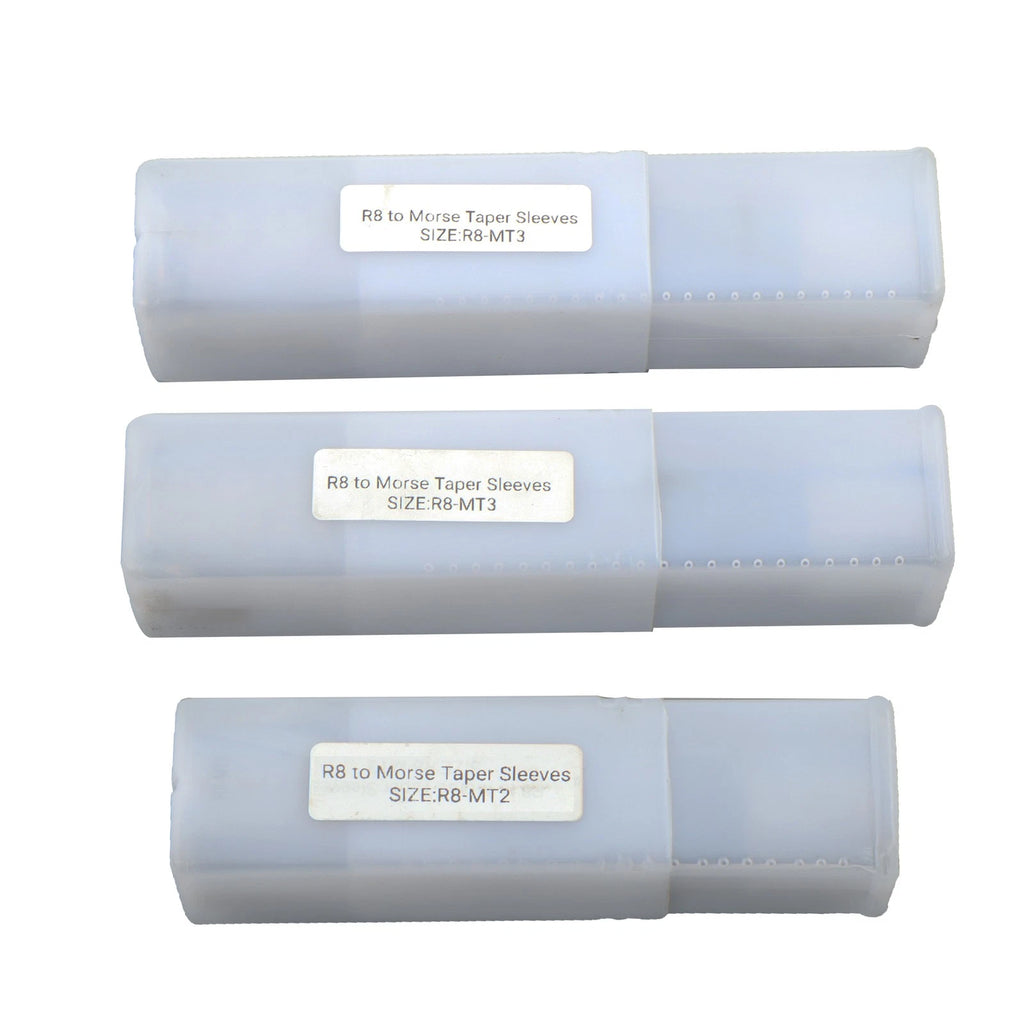 3Pcs R8 Shank Sleeve Set for Bridgeport MT1 MT2 MT3