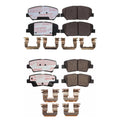 PowerStop Front & Rear Carbon Fiber Ceramic Brake Pads Kit for Optima (2013–2015)