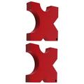 Set of 2 H-Frame Press Bed Plates for Metal Shop Press (5x5x1 inch)