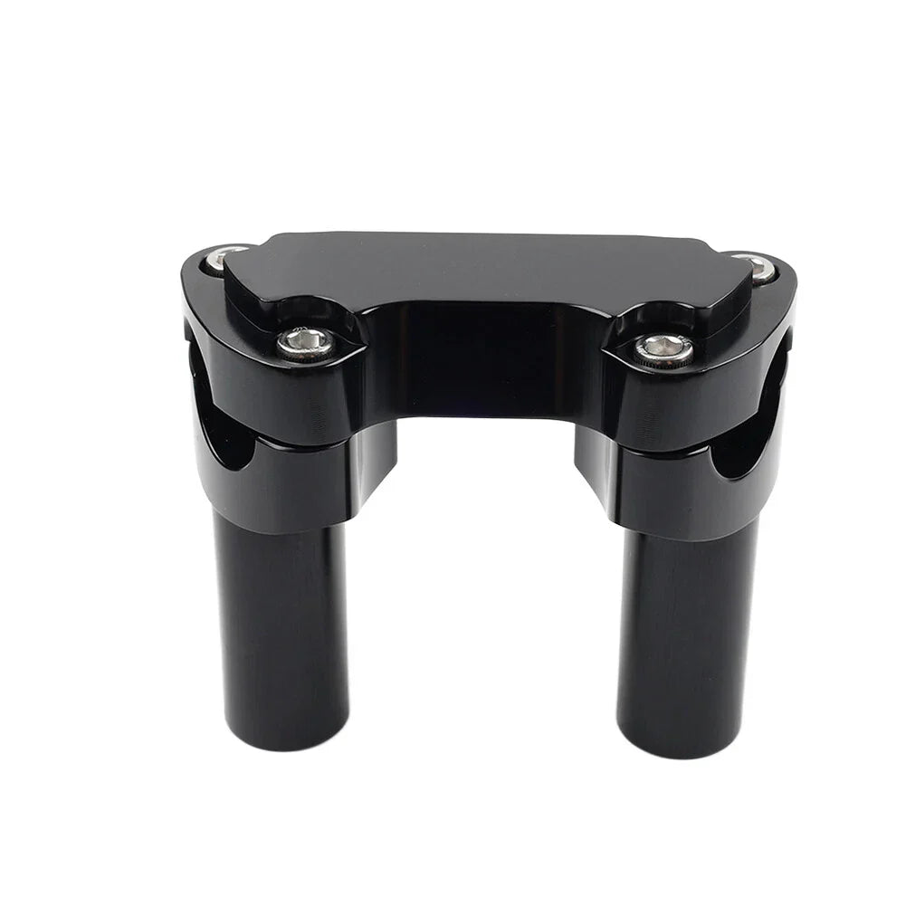 3.5" Handlebar Riser & Top Clamp Black for Harley Dyna, Tour, Road Glide (2006-2023)