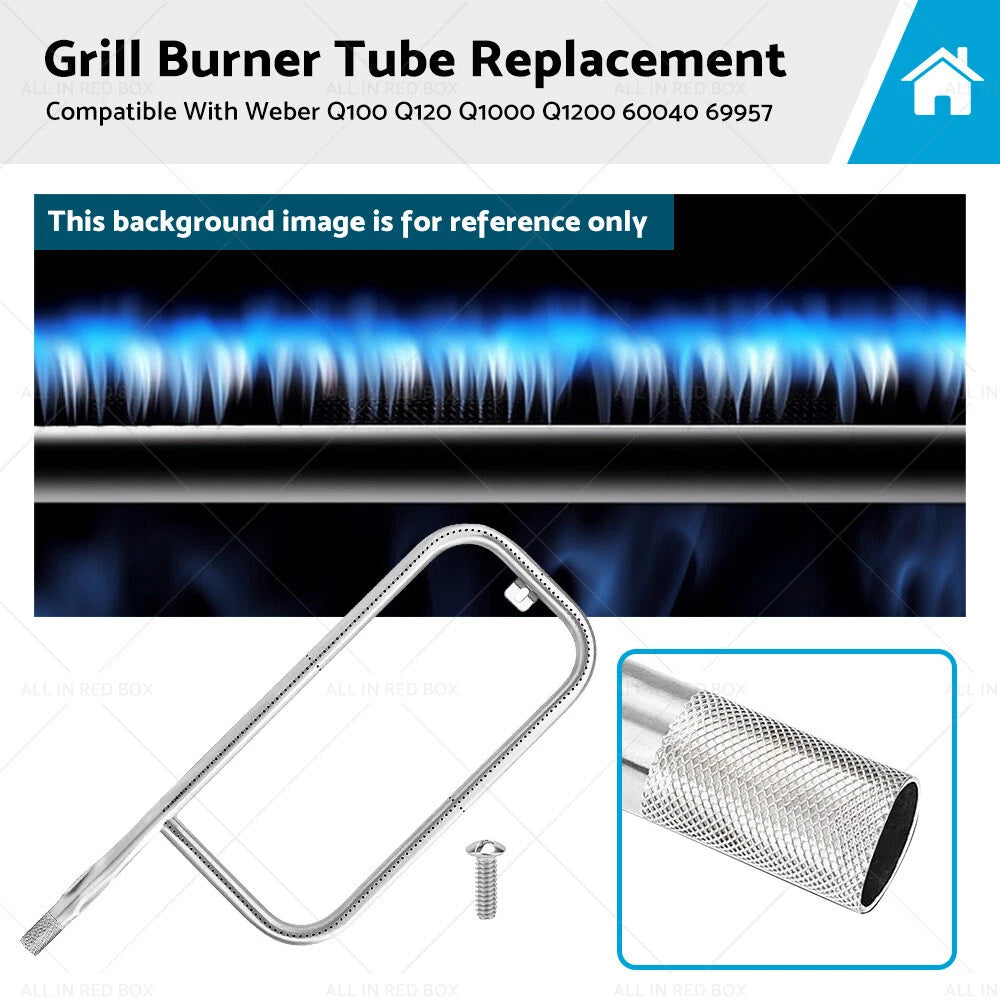 Grill Burner Tube for Weber Q100 Q120 Q1000 Q1200 (60040, 69957)