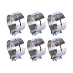 Set of 6 Exhaust Band Clamps for Catback Muffler Pipe (5")