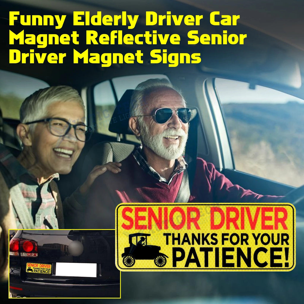 Senior Driver Reflective Car Magnet for Elderly Drivers (2020-2025)