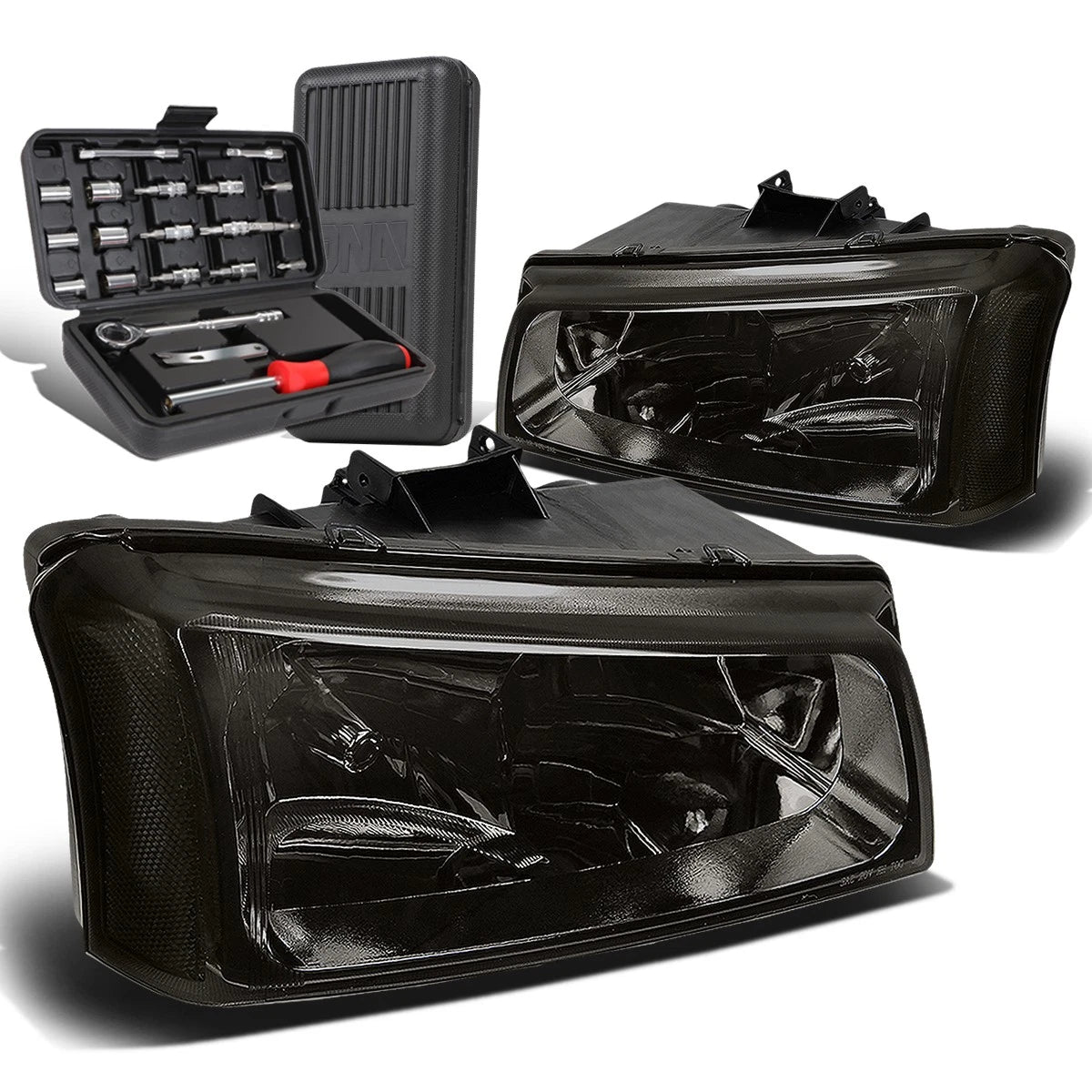 Smoked/Clear Signal Upper Headlight Lamps for Chevy Silverado (2003–2006)