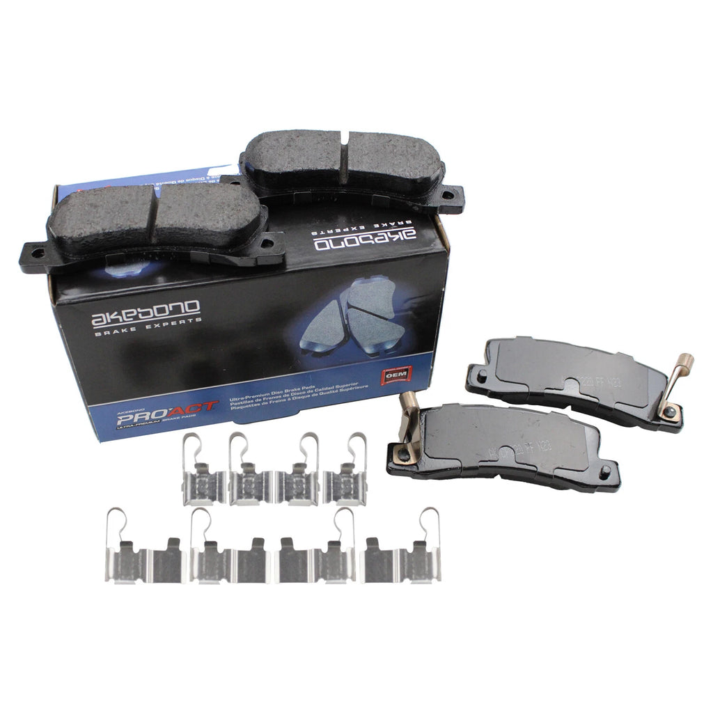 Set of 4 Akebono ProACT Rear Ceramic Brake Pads for Toyota Camry (1997–2001)