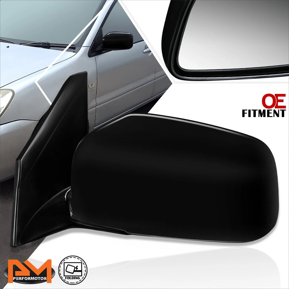 Manual Adjustable Side View Mirror Left LH for Mitsubishi Lancer (2002–2007)