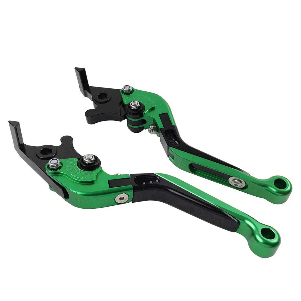 Extendable Brake Clutch Levers  Green for Kawasaki Z650 Z900 Ninja 17-22