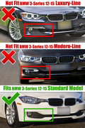 Pair Front Bumper Fog Light Grill Trims for BMW 3-Series (2012–2015)