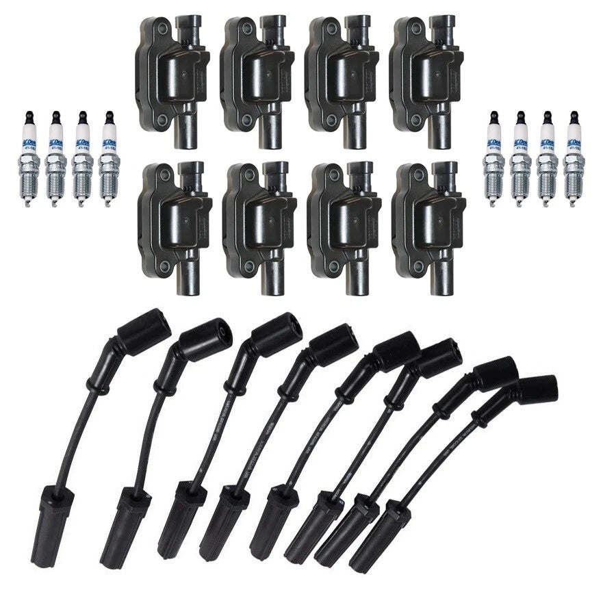 Set of 8 Ignition Wires & 8 Spark Plugs for Chevy GMC Pontiac V8