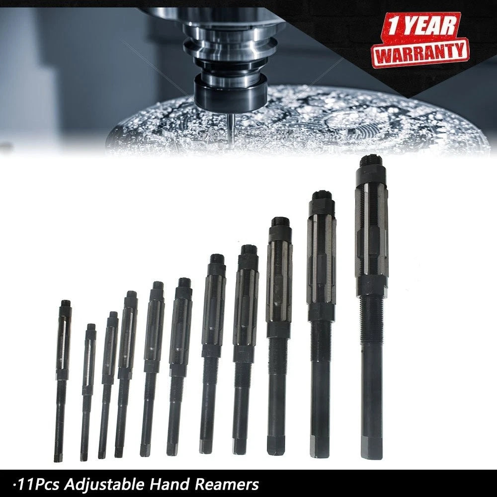 Set of 11 Adjustable Hand Reamers for Automotive Applications