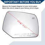 Heated Right Side Mirror Glass for Ford Escape (2008–2012)
