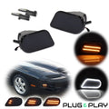 Set of 2 Switchback Dynamic Amber & White DRL Turn Signal Lights for Trans Am