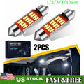 2X 36MM White LED Bulbs for License Plate Dome Map Door Light