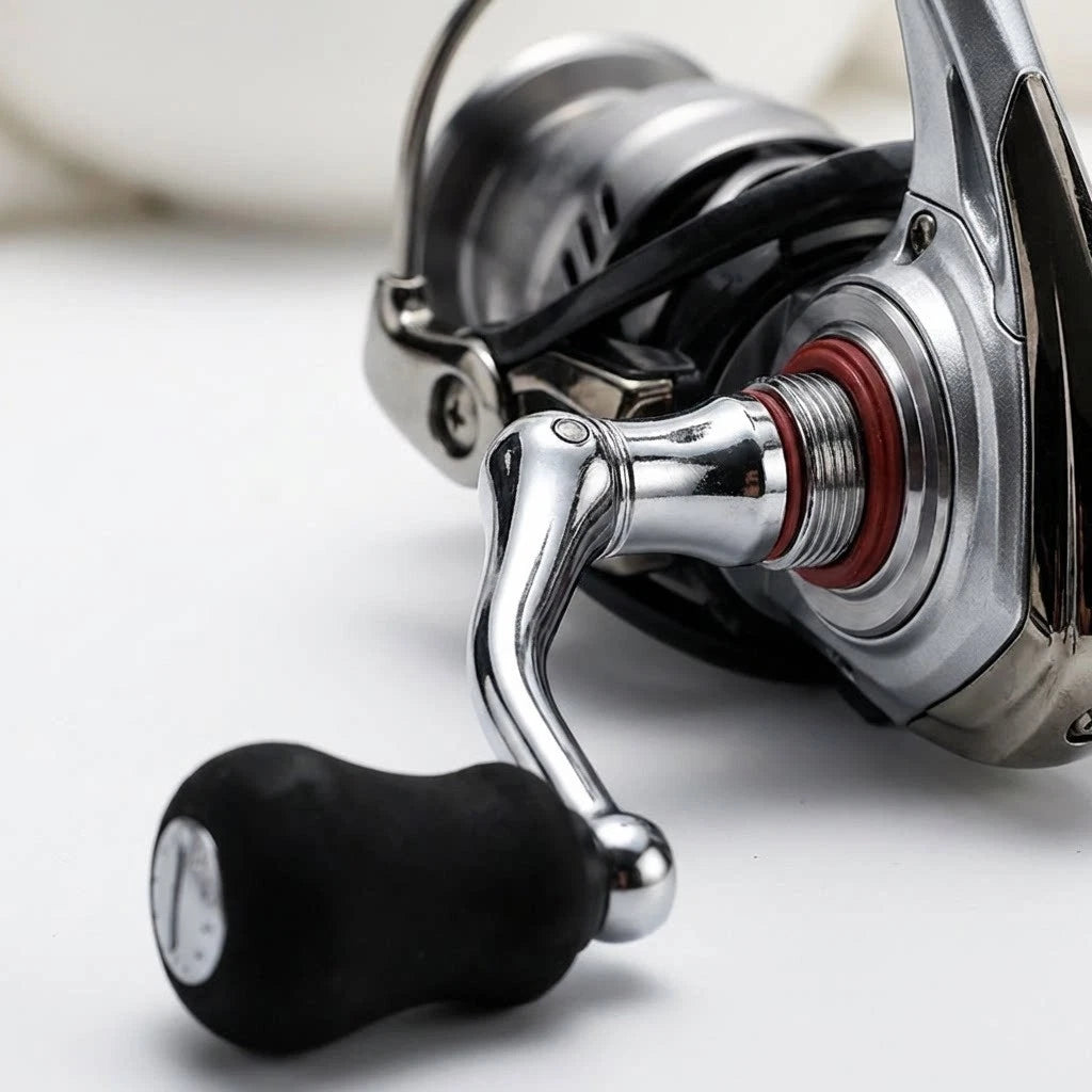 Foldable Crank Handle for 4000 6000 Fishing Reels (Metal Silver)