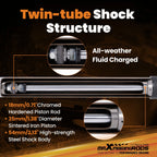 Front Dual Steering Stabilizer Kit for Jeep Grand Cherokee (1999-2004) 4" Lifted