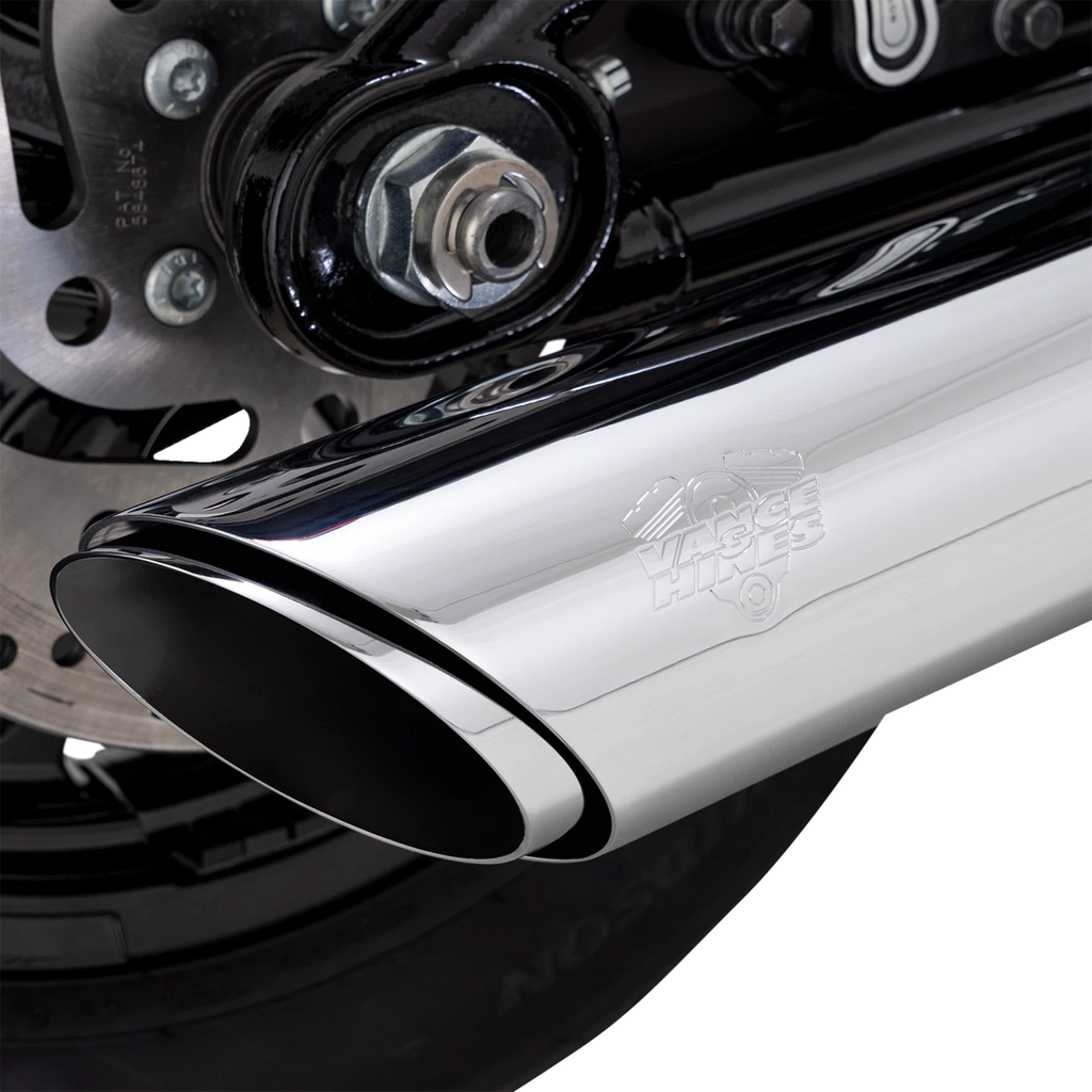 Twin Slash Slip-On Muffler for Harley-Davidson Softail (16750) Chrome