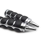 Chrome 7/8" 22mm Custom Spike Hand Grips for Motorcycle