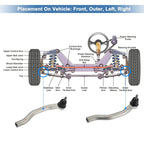 2X Front Outer Tie Rod End Links for Acura CL TL (No. ES3491/ES3490/53540S84A01)