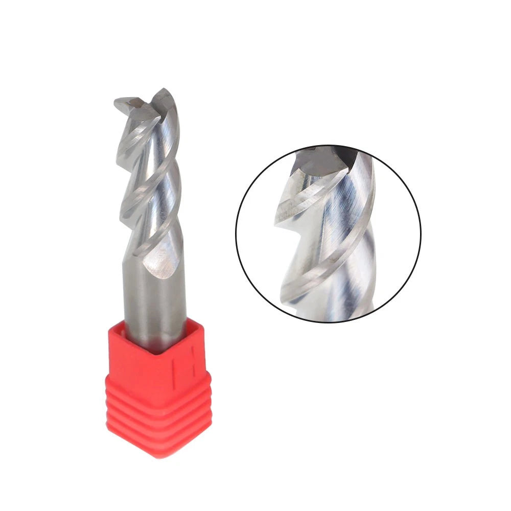 3 Flute Carbide End Mill for Aluminum (1-1/4" Cutting Length, 1/2")