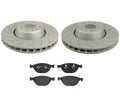 Front Brake Kit 374mm Disc Rotors Low-Met Pads for BMW E60 M5 E63 E64 M6 (2005–2010)