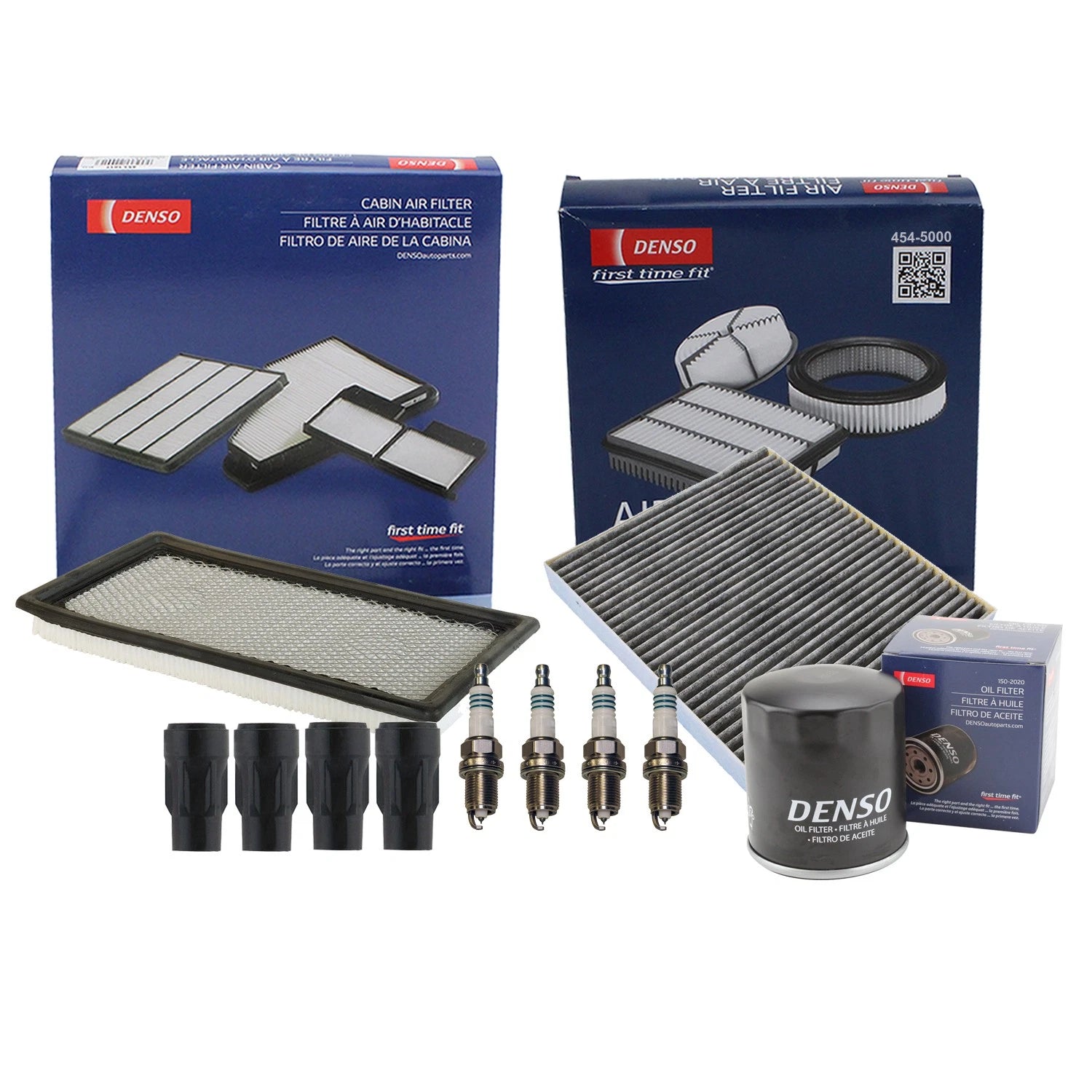 Tune Up Kit 4 Spark Plugs & Boots for Dodge Caliber, Compass, Patriot (2007–2017)