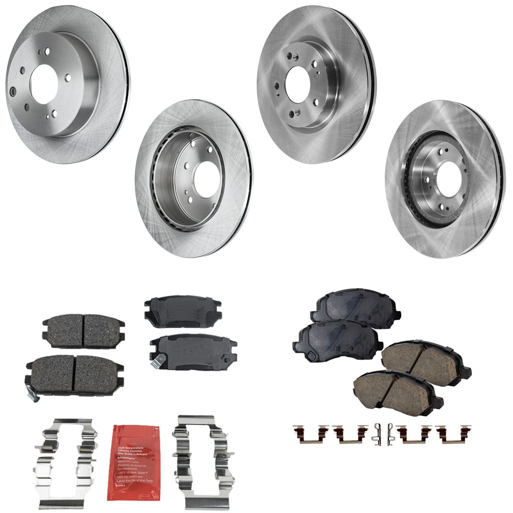 Brake Disc Rotors and Pads Kit for Mitsubishi Galant (2007)