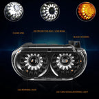 Full LED DRL Turn Signal Projector Headlights for Dodge Challenger (2008–2014)