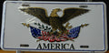 American USA Flag License Plate for Truck Car (Universal Fit)