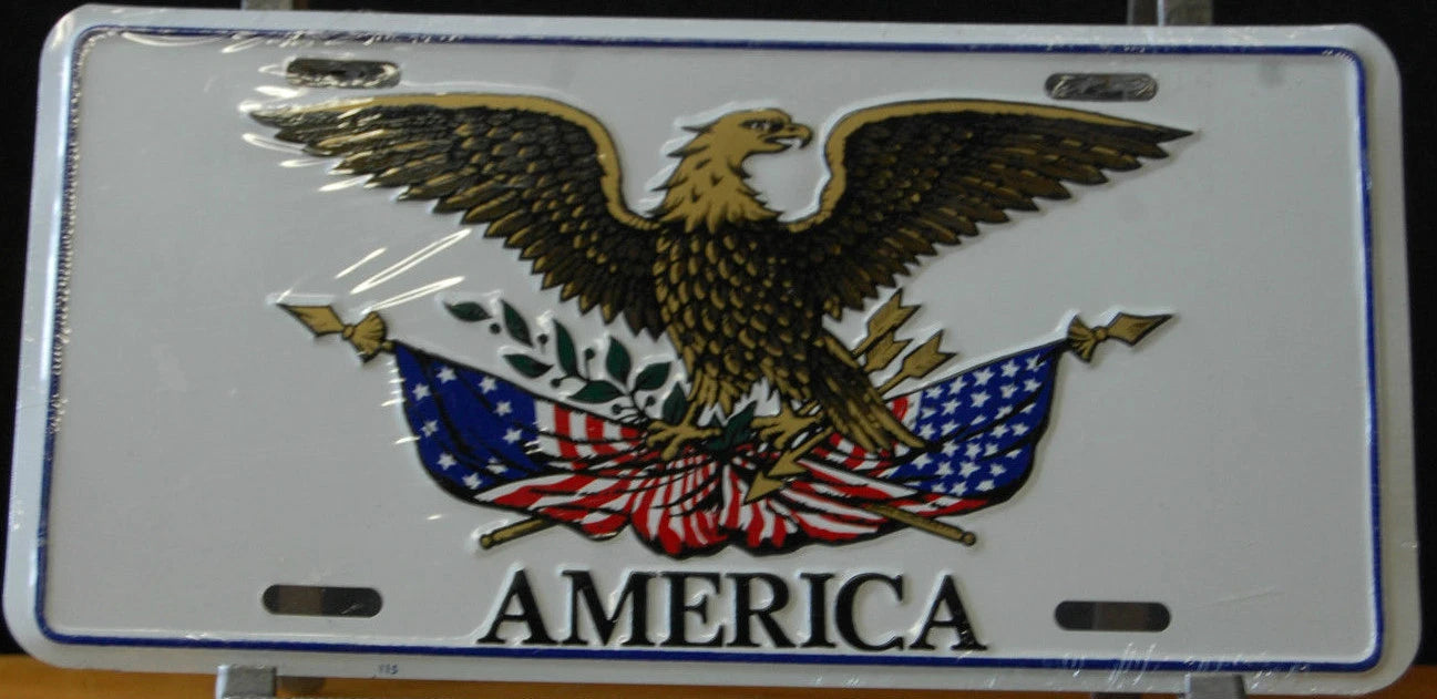 American USA Flag License Plate for Truck Car (Universal Fit)