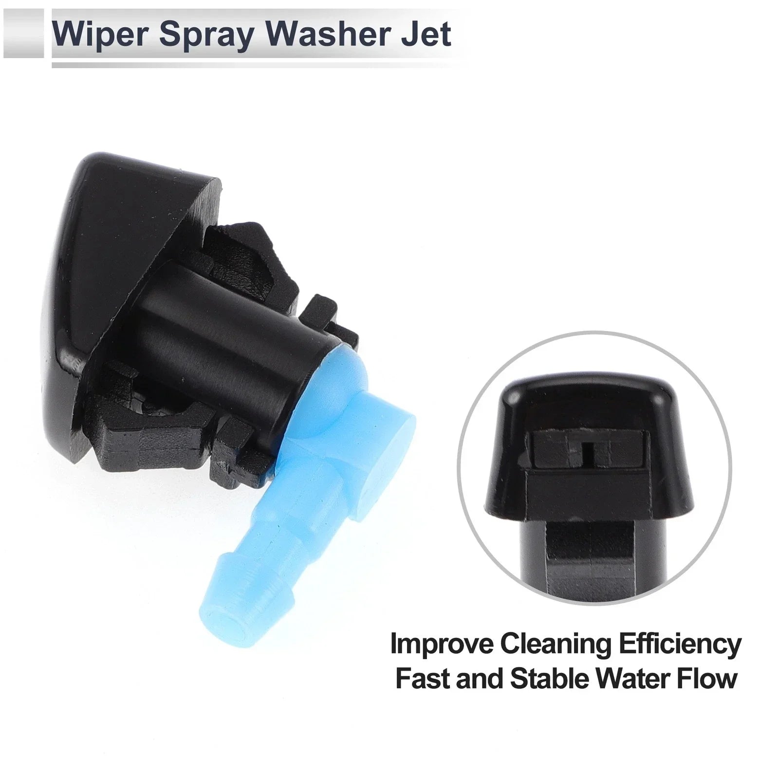 Windshield Washer Nozzle & 6 x Hose Connectors for Dodge (2011-2023)