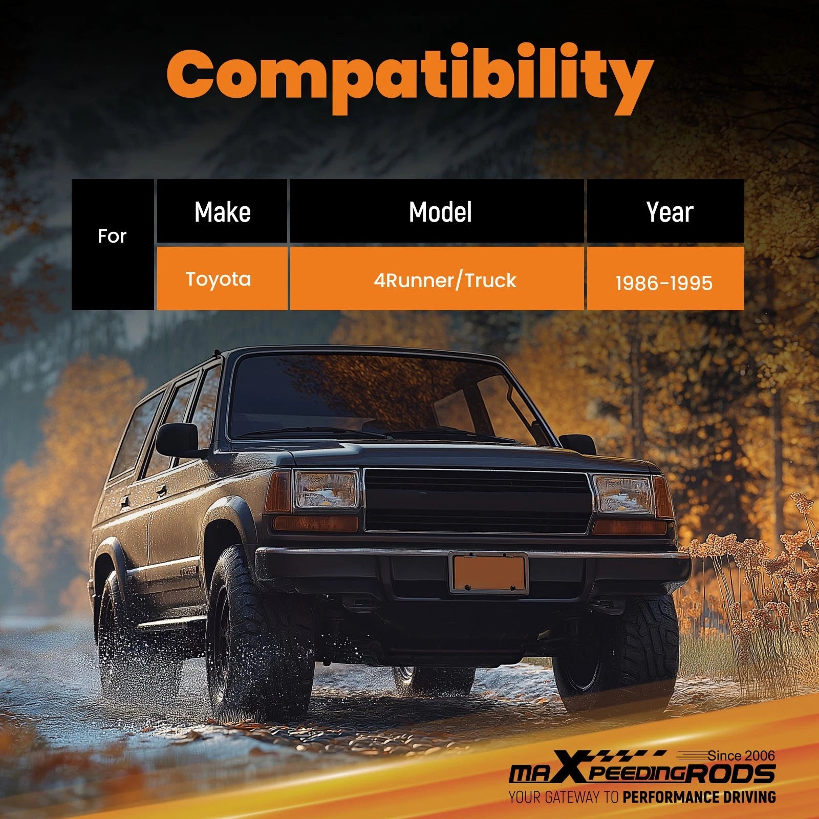 4X4 Steering Damper Kit for Toyota 4Runner (1986–1995)