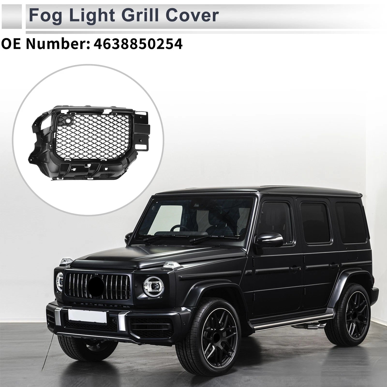 1 Pc Fog Light Grill for Mercedes-Benz (No. 4638850254) (2019–2023) Black