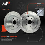 Set of 2 Rear Drilled Brake Rotors & Ceramic Pads for Subaru WRX (2015–2021)