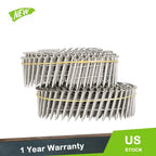 1200Pcs 1-1/4” Ring Shank Stainless Steel Siding Nails 15 Degree