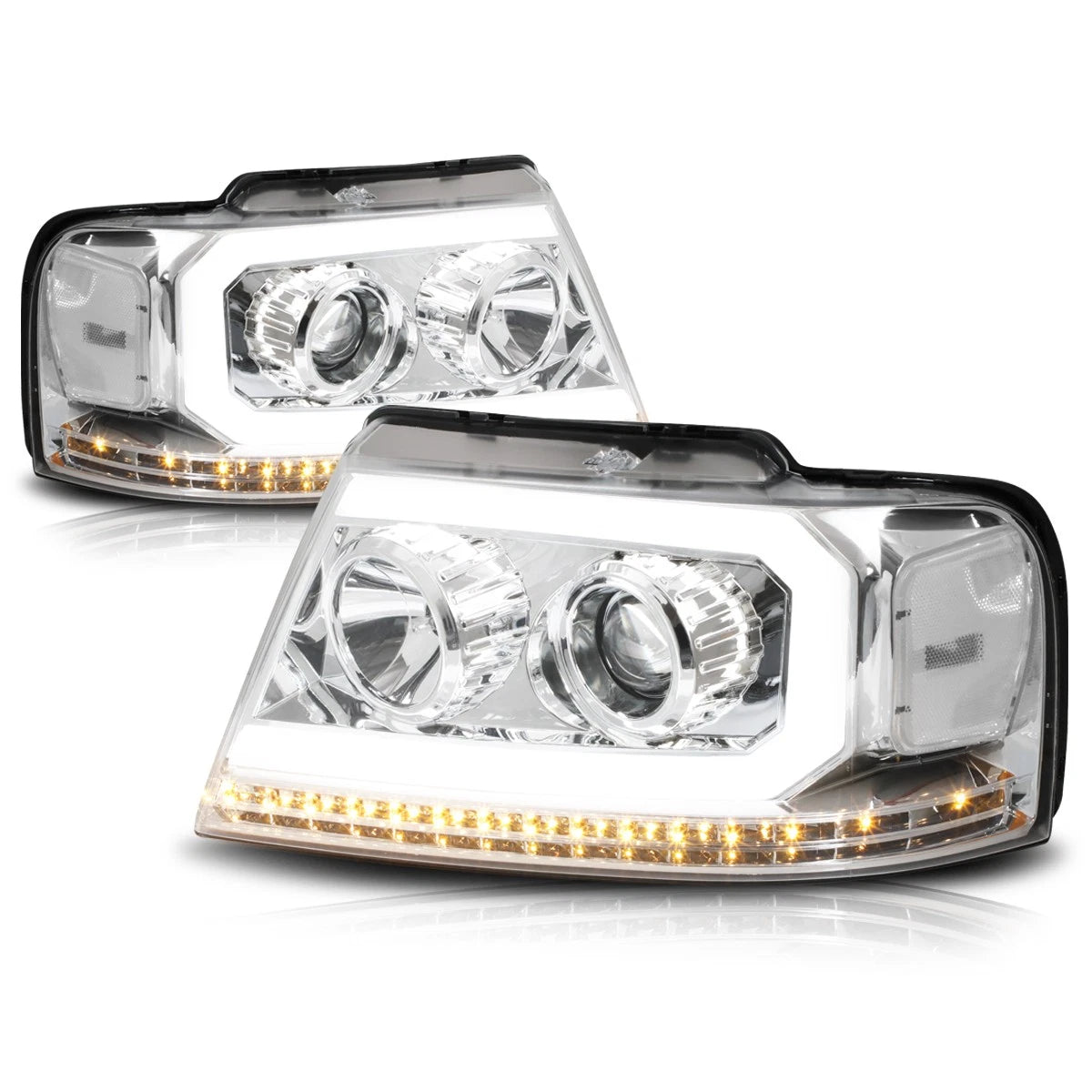 3D LED Tube Bar Tail Lights for Tacoma (2005–2015) Tinted