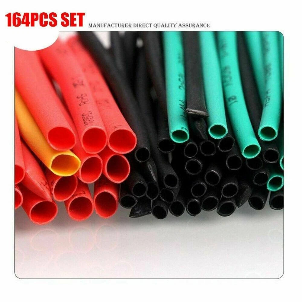 164pcs Heat Shrink Tubing Electrical Sleeving for Universal Use (No Year)