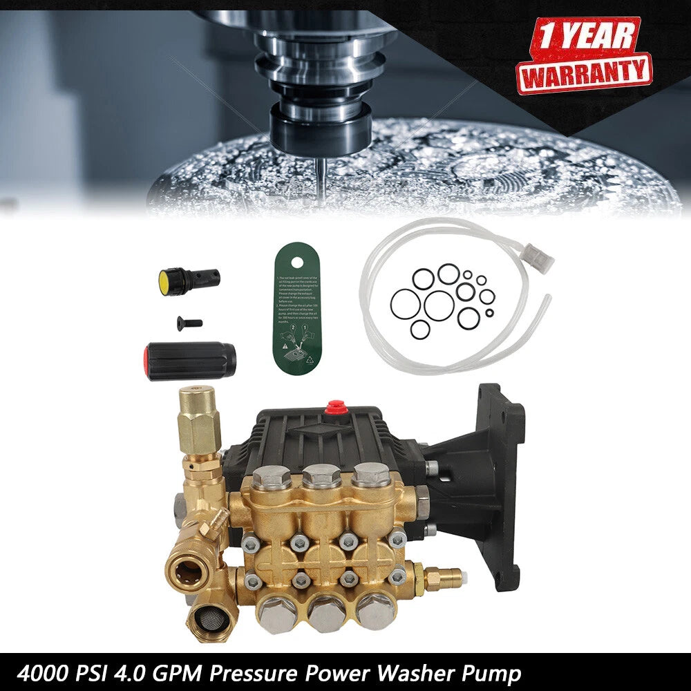 Pressure Washer Pump for 4000 PSI Power Washers (1" Hollow Shaft)