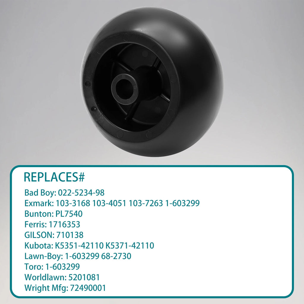 Set of 4 Mower Deck Wheels for Exmark Kubota (Fits Various Models)