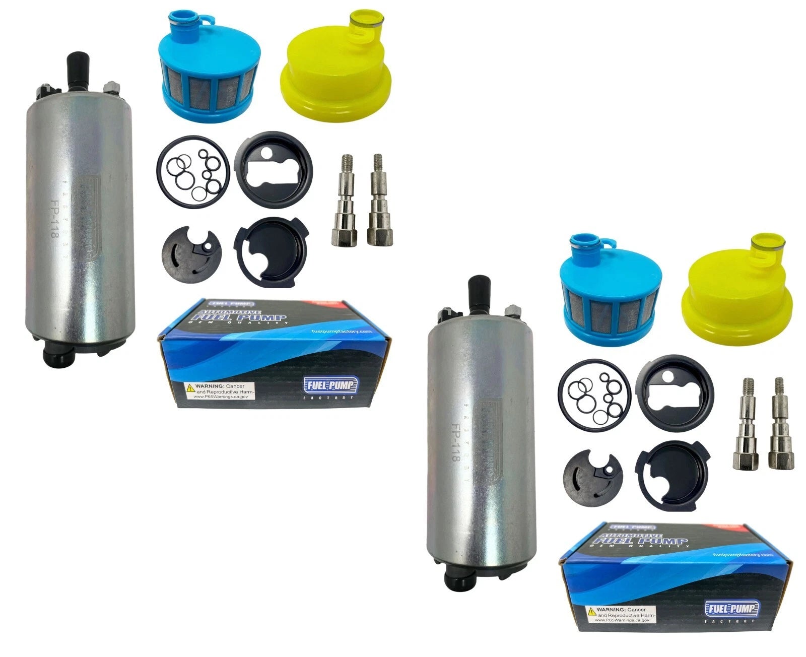 FPF Dual Marine Fuel Pumps + Strainers for Yamaha Mercury (827682T)