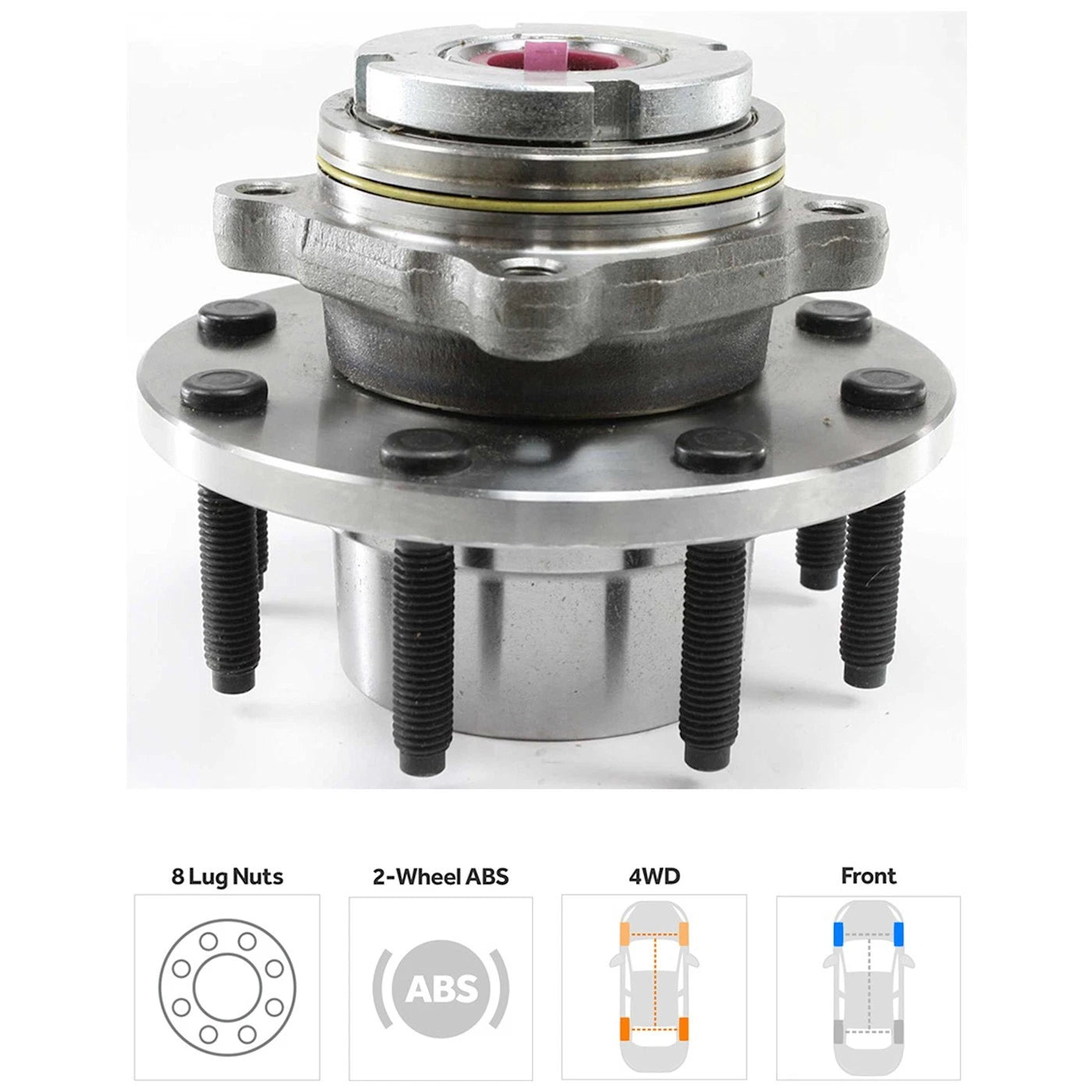 Wheel Hub for Ford F-250 Super Duty (1999–2001) Front LH/RH 8-Lug 4WD