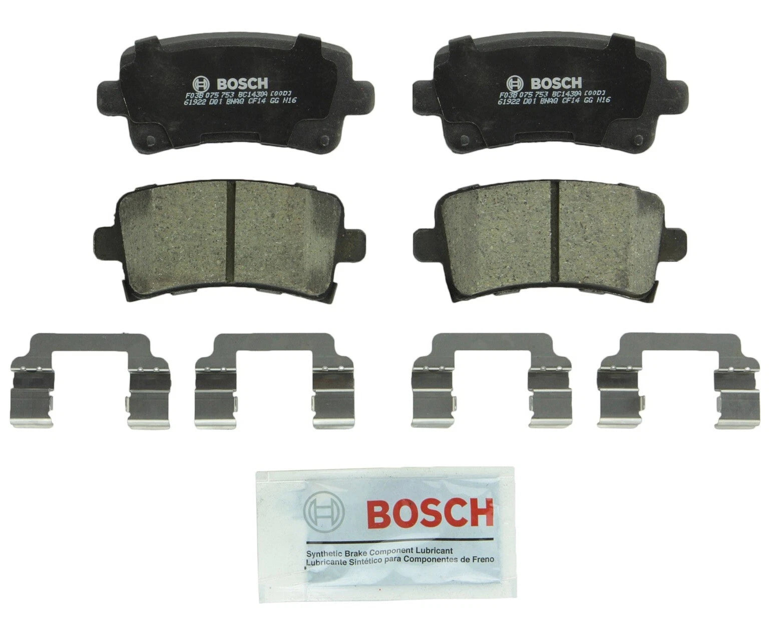 Rear Brake Kit Set of 4 for Regal Malibu (2014–2020) - 292mm Solid Rotors, Bosch Ceramic Pads