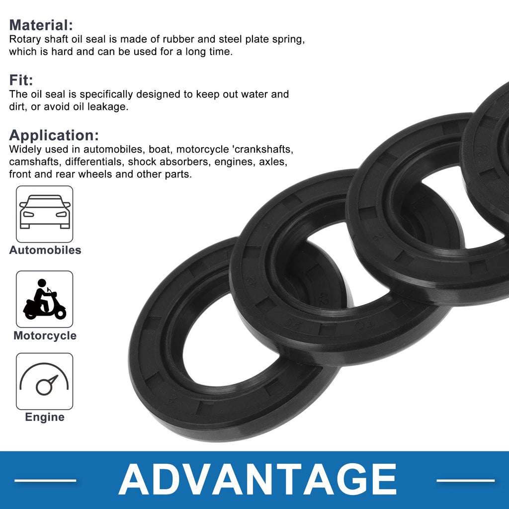 Set of 5 Oil Seal Rotary Shaft Seal for Various Models (25x42x6mm)