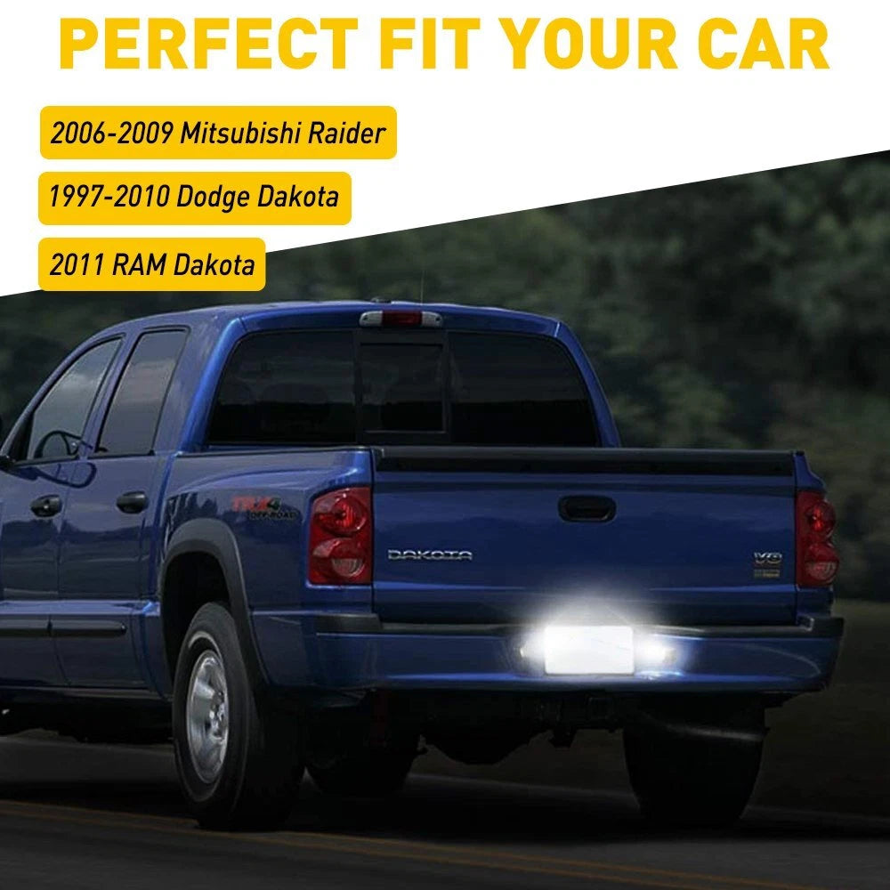 Bright LED License Plate Lights for Dodge Dakota Mitsubishi Raider