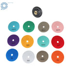 Set of 13 Diamond Polishing Pads 4 Inch 50-8000 Grit with Backer Pads