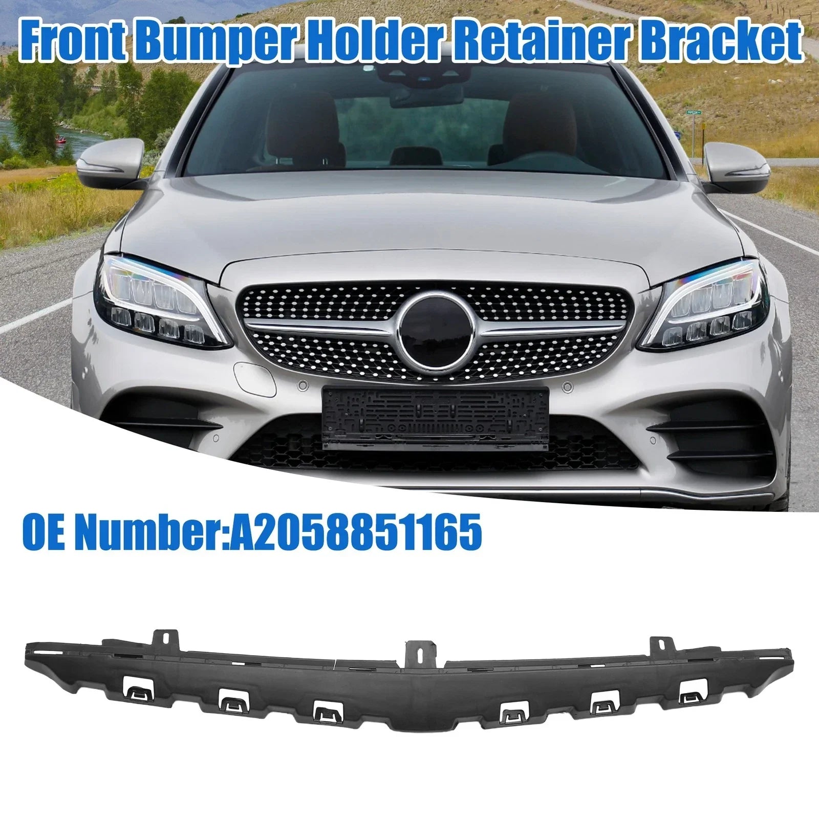 Front Upper Bumper Cover Inner Support Bracket for Mercedes C43 AMG (2017)